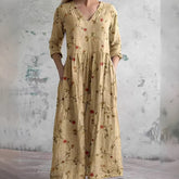 Robe d'Été Chic à Motif Coupe Large et Légère