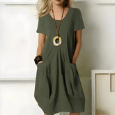 Robe d'Été Élégante à Coupe Flatteuse en Tissu Respirant