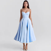 Robe de Soirée Chic en Tissu Lisse Haut de Gamme