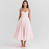 Robe de Soirée Chic en Tissu Lisse Haut de Gamme