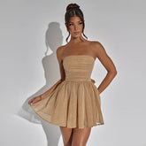 Robe de Soirée Élégante à Paillettes et Coupe Fluide