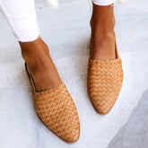 Sandale Classique en Cuir Souple Semelle Amortissante Confortable