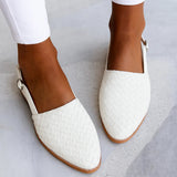 Sandale Classique en Cuir Souple Semelle Amortissante Confortable