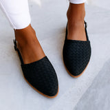 Sandale Classique en Cuir Souple Semelle Amortissante Confortable