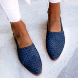 Sandale Classique en Cuir Souple Semelle Amortissante Confortable