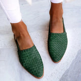 Sandale Classique en Cuir Souple Semelle Amortissante Confortable