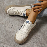 Basket de ville femme en similicuir semelle épaisse chunky