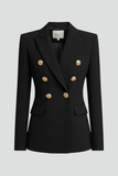 Blazer croisé femme boutons dorés