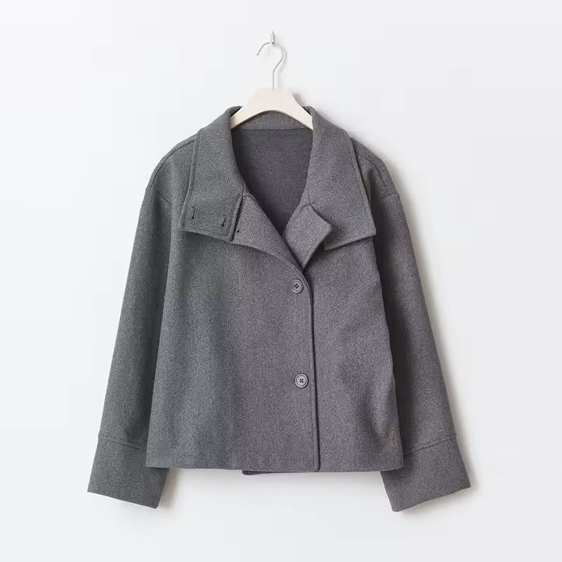 Blazer double boutonnage femme coupe ajustée courte