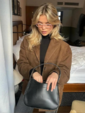 Blazer Oversize en Daim Femme