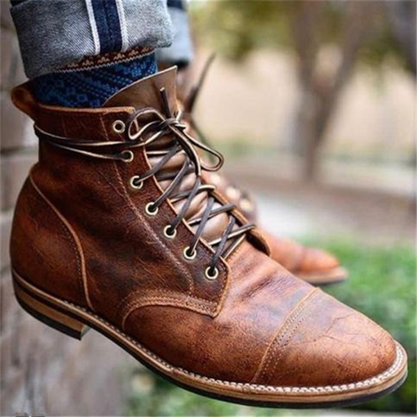 Bottes classiques homme en cuir semelle confort