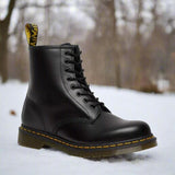 Bottines à lacets unisexe en similicuir - Noir