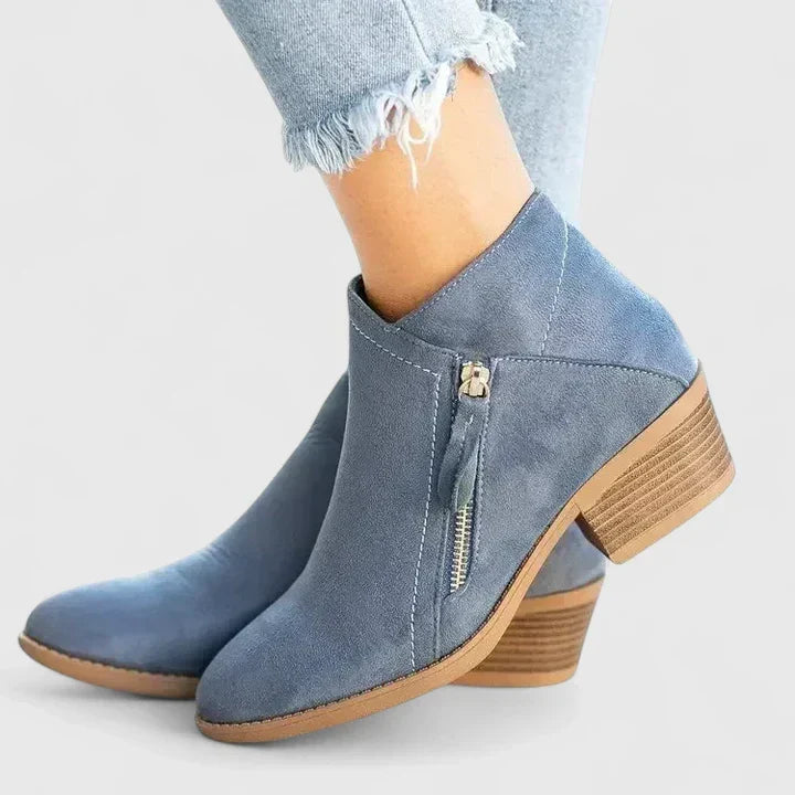 Bottines orthopédiques femme à talon - Bleu