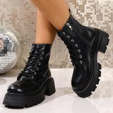 Bottines Plateforme Talon Épais Femme