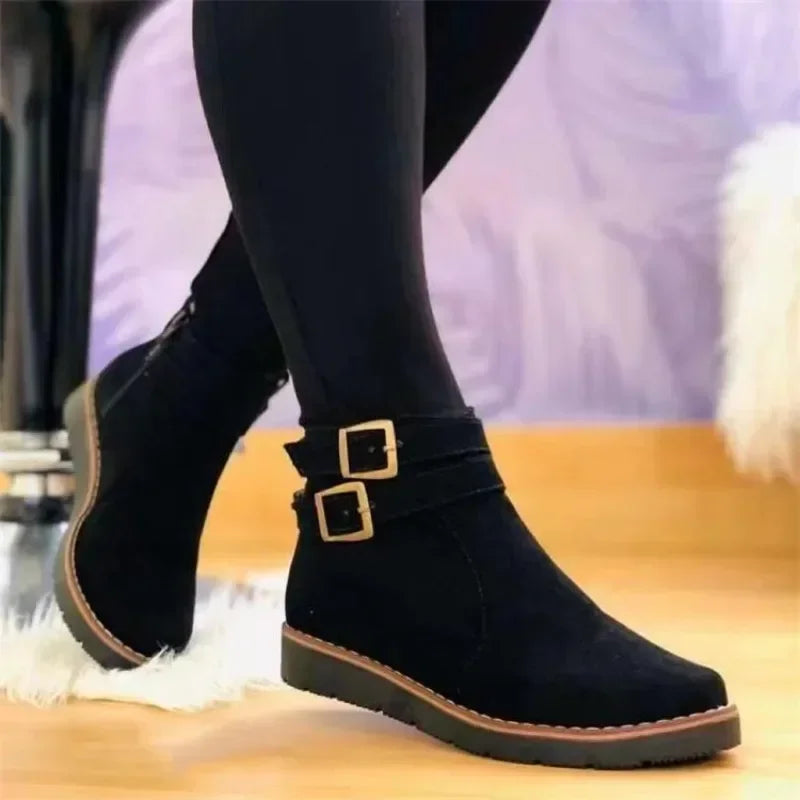 Bottines plateforme zippées femme confort
