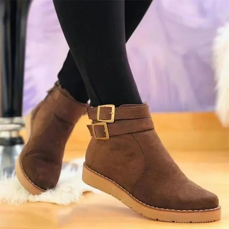 Bottines plateforme zippées femme confort