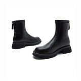 Bottines Talon Bloc Femme Plateforme Zip Dos