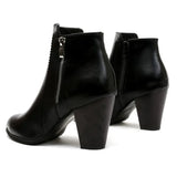 Bottines talon large zip femme