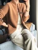 Cardigan en cachemire femme classique à fermeture boutonnée
