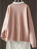 Cardigan Maille Femme Oversize à Poches Col Rond