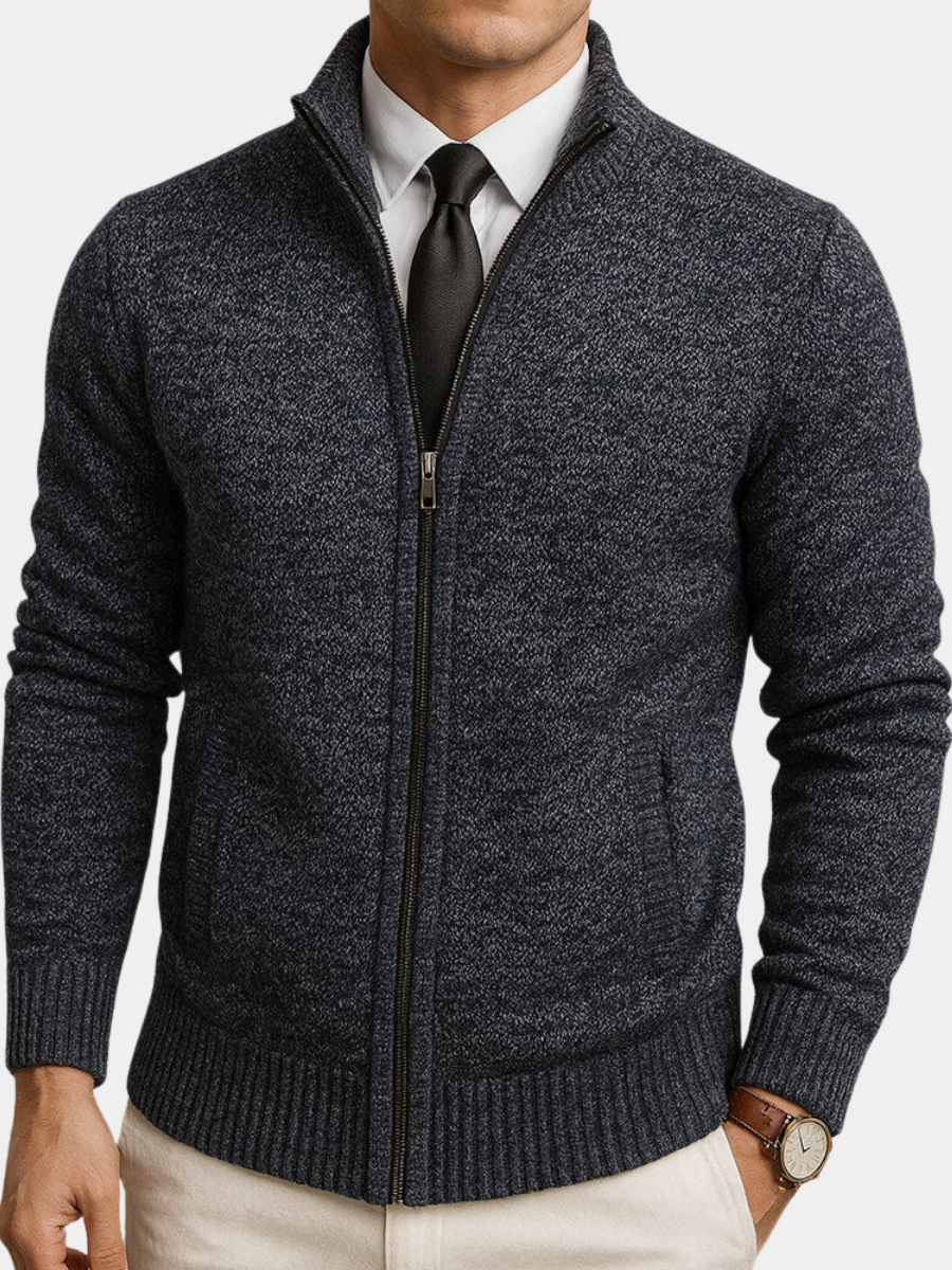 Cardigan sur mesure homme en laine et coton