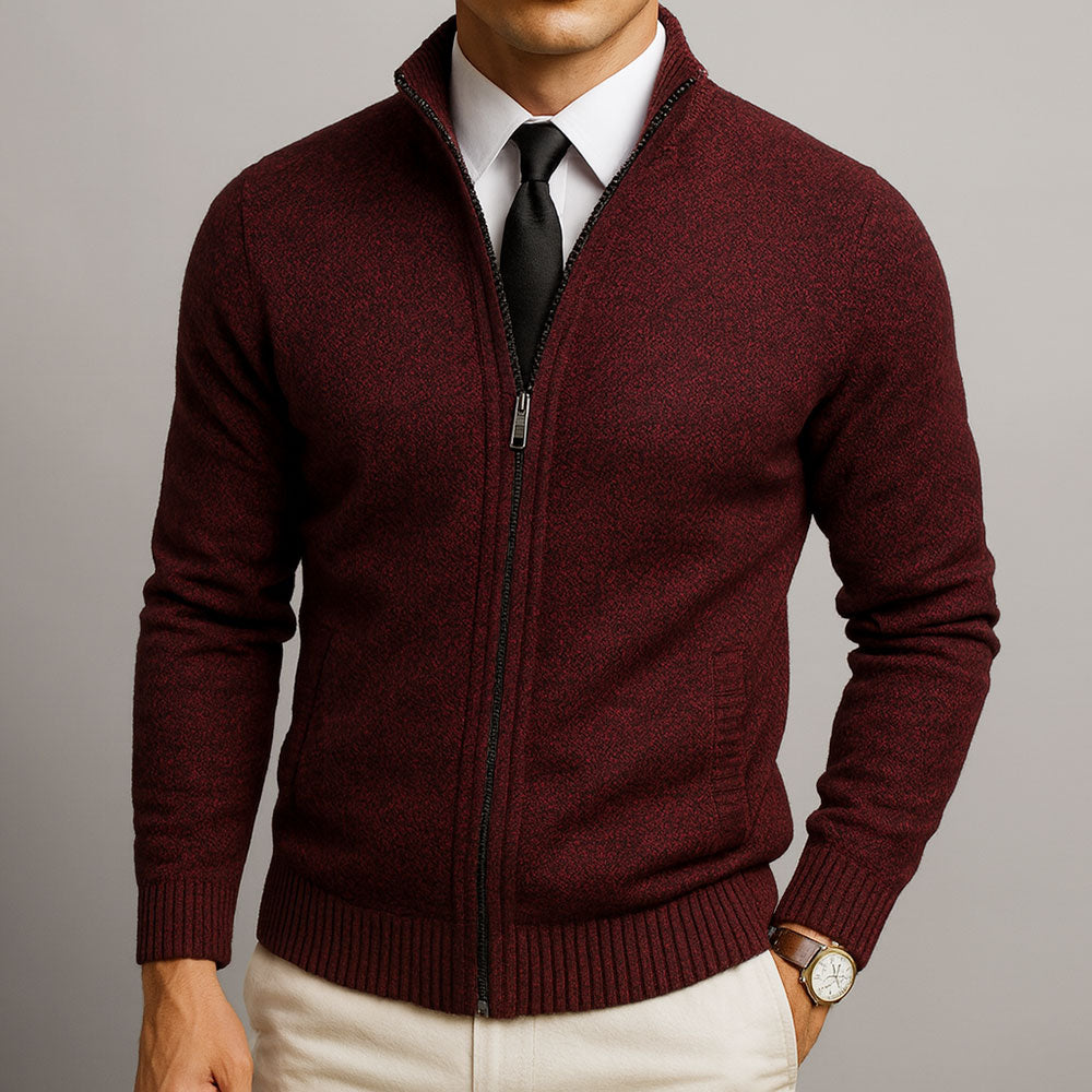 Cardigan sur mesure homme en laine et coton