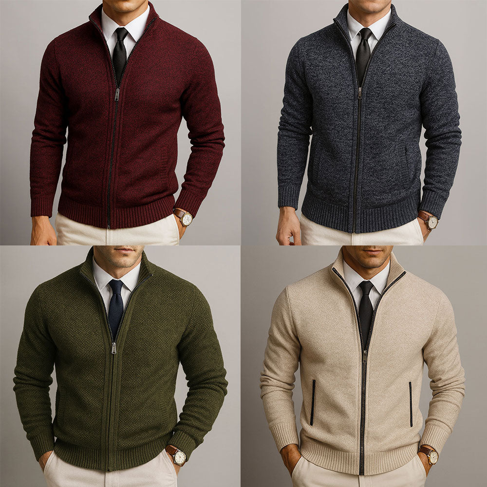 Cardigan sur mesure homme en laine et coton
