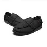 Chausson femme pieds larges à scratch en maille