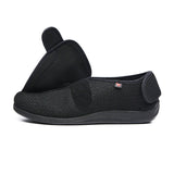 Chausson femme pieds larges à scratch en maille