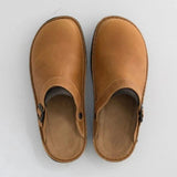 Chaussons orthopédiques homme en cuir confort