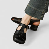 Chaussures Mary Jane Orthopédiques Femme Talon Bloc - Noir