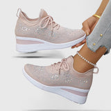 Chaussures orthopédiques femme confort compensées - Rose