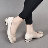 Chaussures Orthopédiques Femme en Cuir - Beige