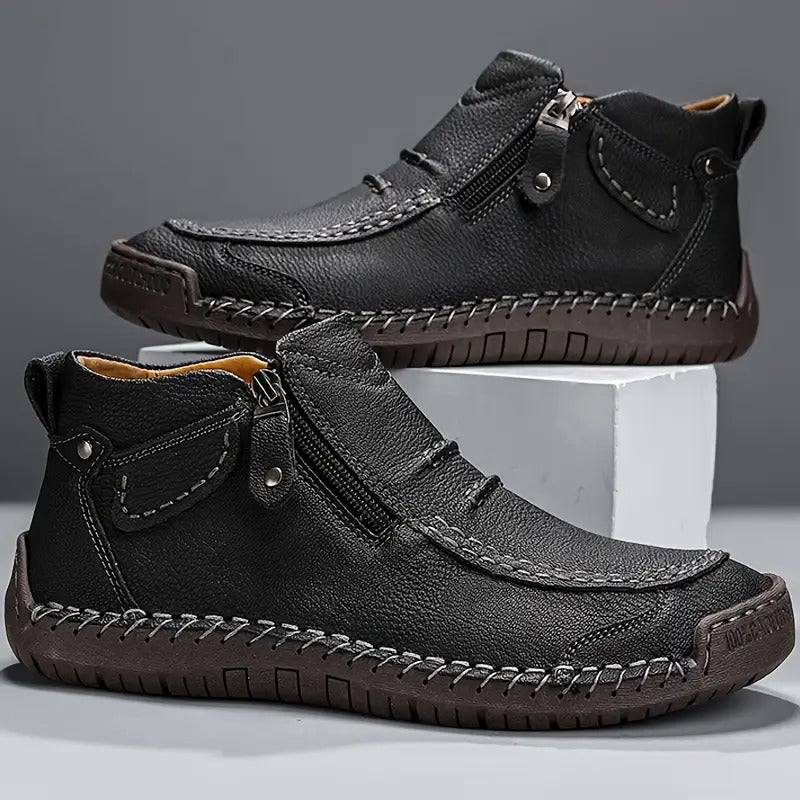 Chaussures orthopédiques homme ergonomiques confort - Noir