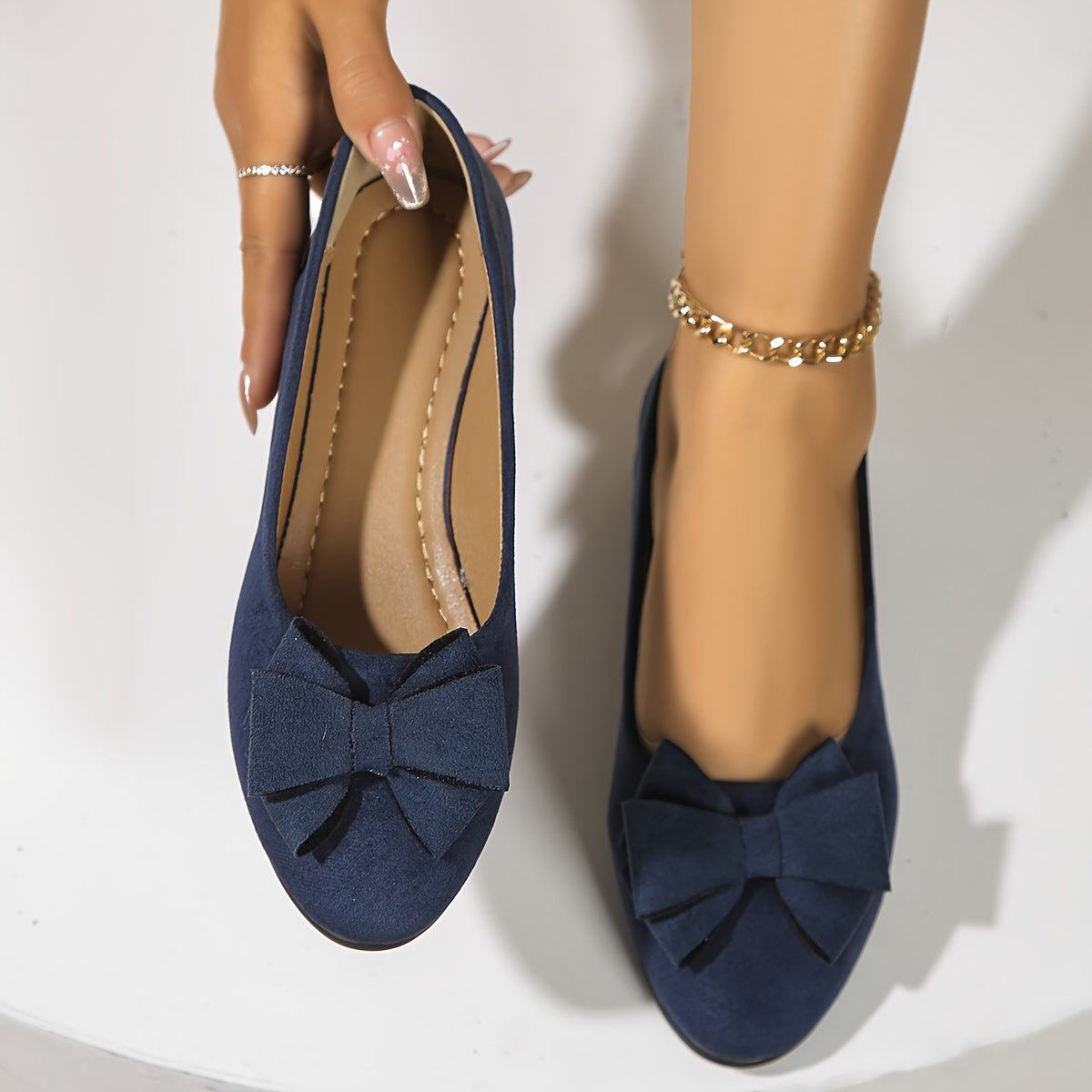 Chaussures Plates Orthopédiques Femme Confort Nœud Petit Talon