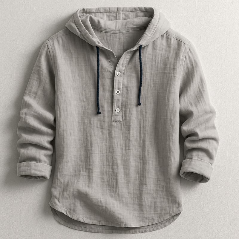 Chemise à capuche en lin léger