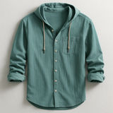 Chemise à capuche homme en coton coupe regular