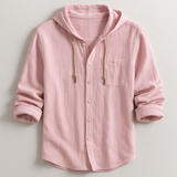 Chemise à capuche homme en coton coupe regular