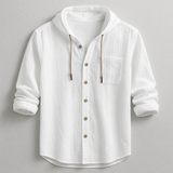 Chemise à capuche homme en coton coupe regular