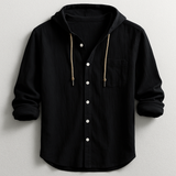 Chemise à capuche homme en coton coupe regular