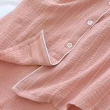 Chemise de nuit en coton rayée ample pour femme