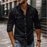 Chemise en Denim Slim Homme