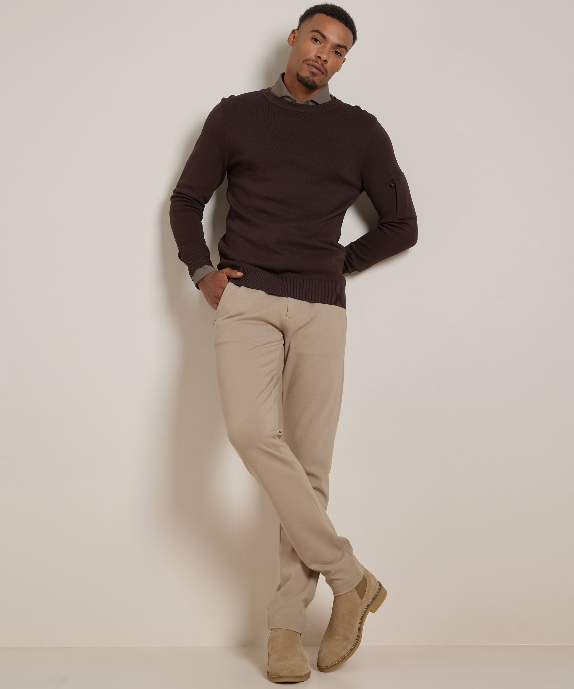 Chemise homme stretch regular fit manches longues smart casual