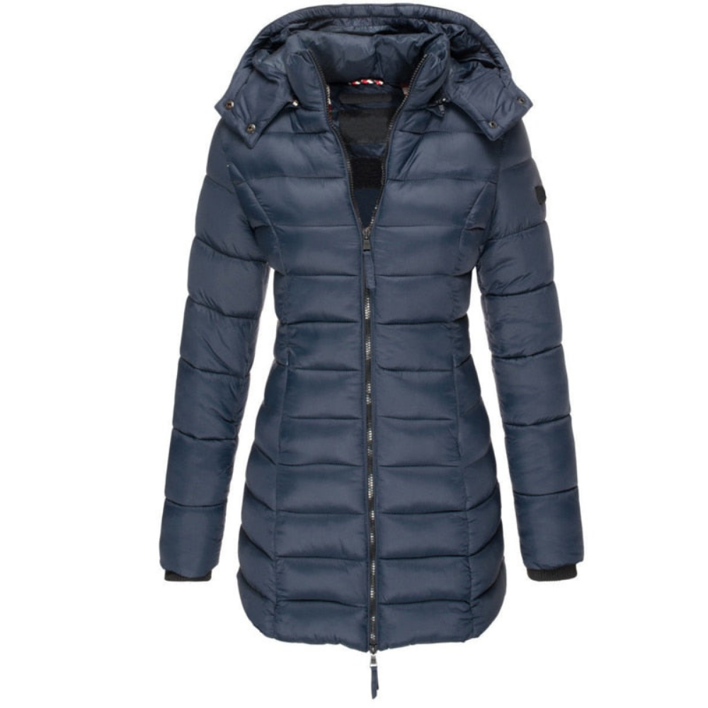 Doudoune à capuche femme zippée