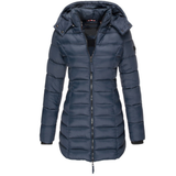 Doudoune à capuche femme zippée