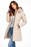 Doudoune à capuche femme zippée - Kaki