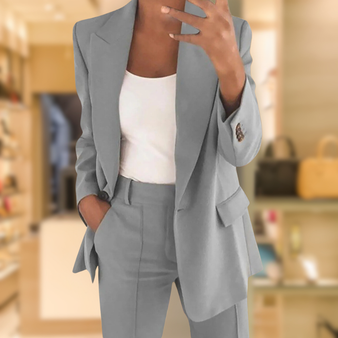 Ensemble 2 pièces femme chic - Gris