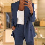 Ensemble 2 pièces femme chic - Bleu Foncé