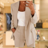 Ensemble 2 pièces femme chic - Beige