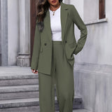 Ensemble blazer femme col revers automne hiver